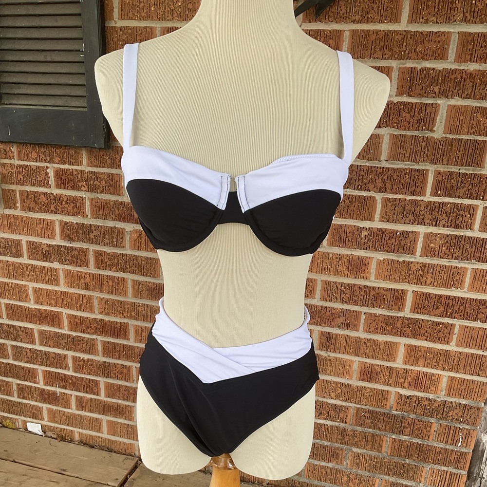 CupShe Color block Bikini Underwire Sz.M.